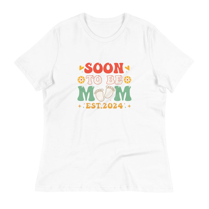 Soon to Be Mom Women's Premium Relaxed T-Shirt - White / S - ArtyKoala