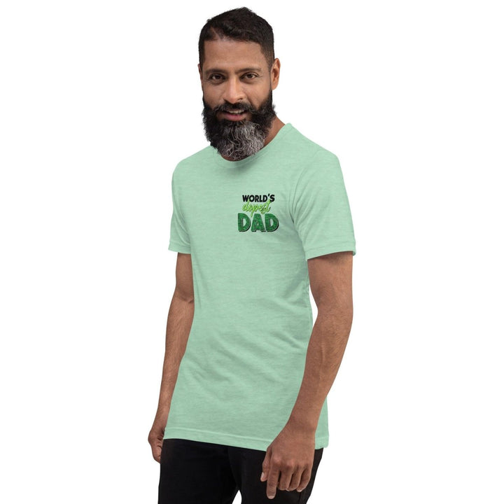World's dopest Dad Graphic Tee - Pink - S - ArtyKoala