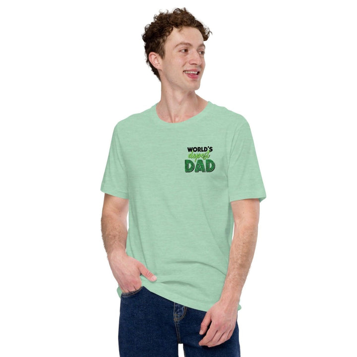 World's dopest Dad Graphic Tee - Pink - S - ArtyKoala