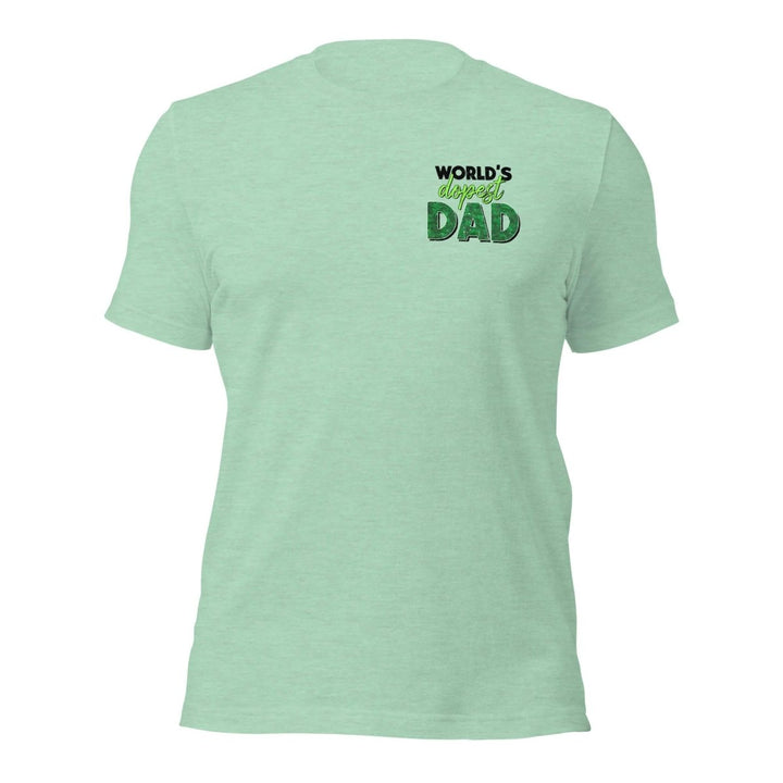 World's dopest Dad Graphic Tee - Heather Prism Mint - S - ArtyKoala