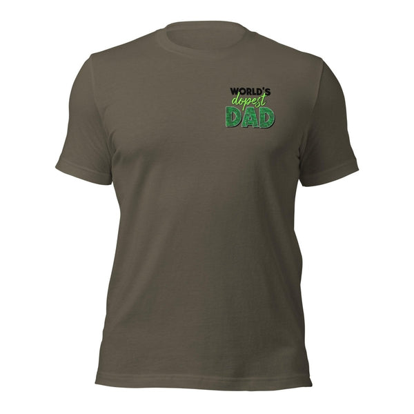 World's dopest Dad Graphic Tee - Army - S - ArtyKoala
