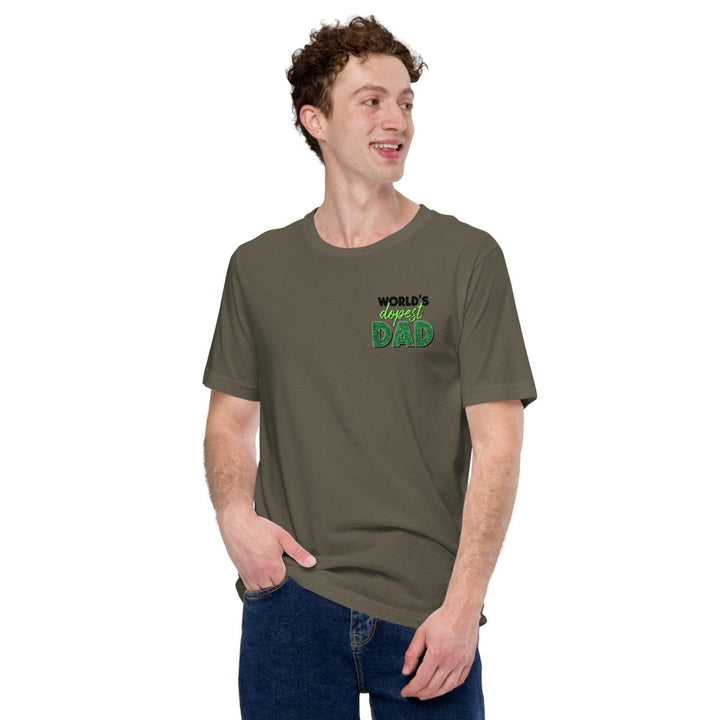 World's dopest Dad Graphic Tee - Army - S - ArtyKoala