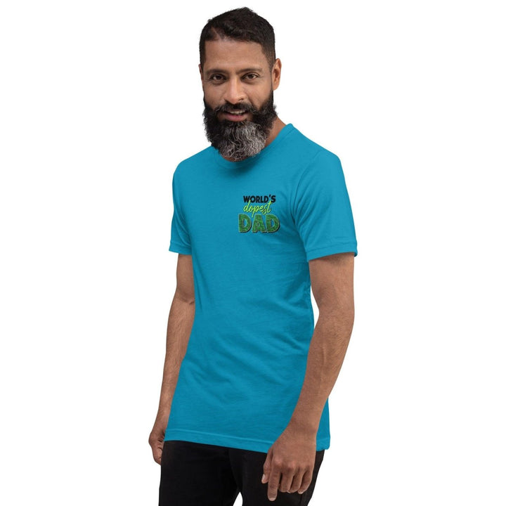 World's dopest Dad Graphic Tee - Aqua - S - ArtyKoala
