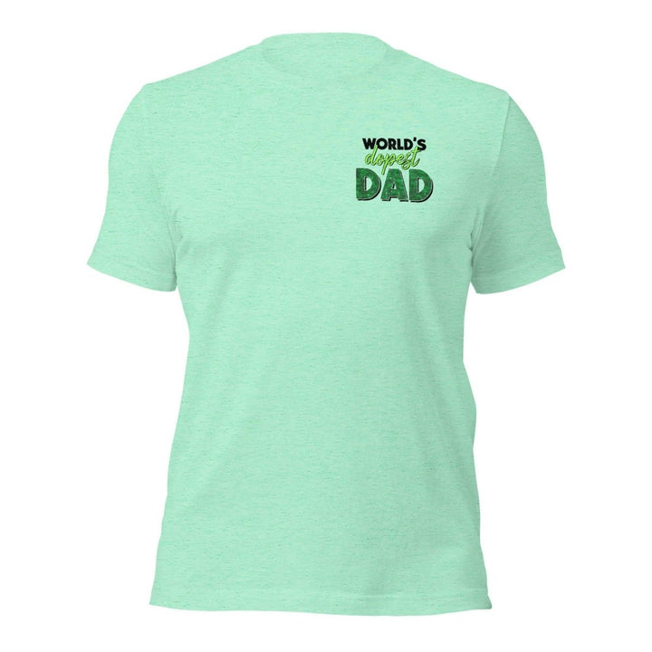 World's dopest Dad Graphic Tee - Heather Mint - S - ArtyKoala
