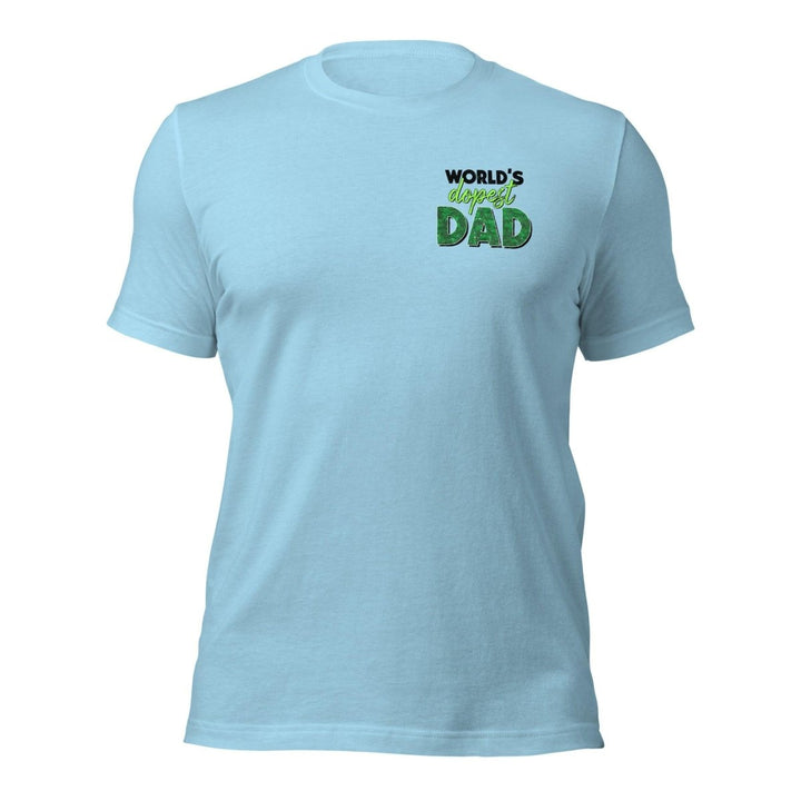 World's dopest Dad Graphic Tee - Ocean Blue - S - ArtyKoala