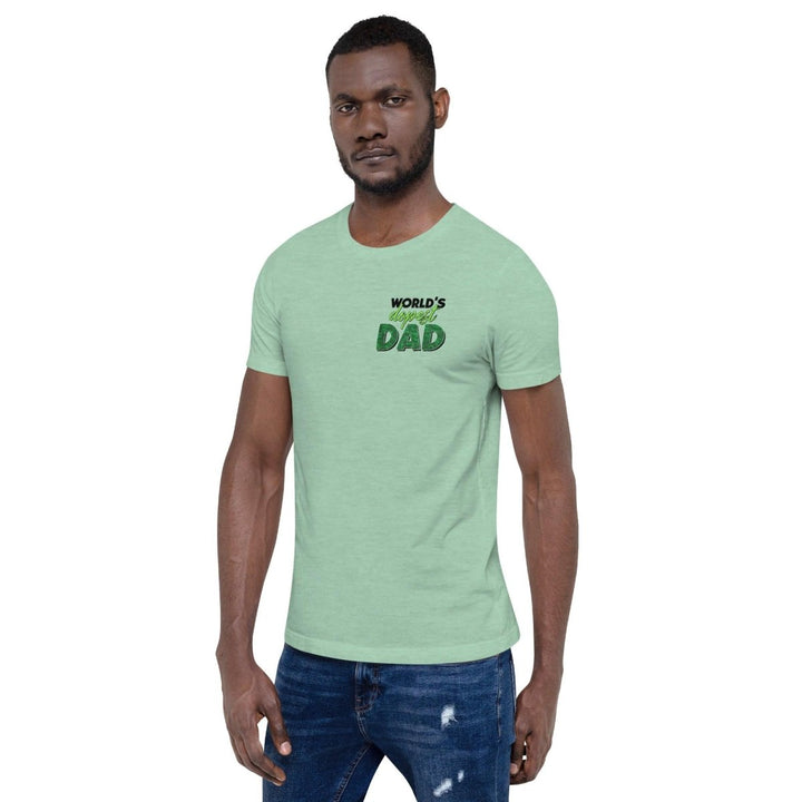 World's dopest Dad Graphic Tee - Pink - S - ArtyKoala