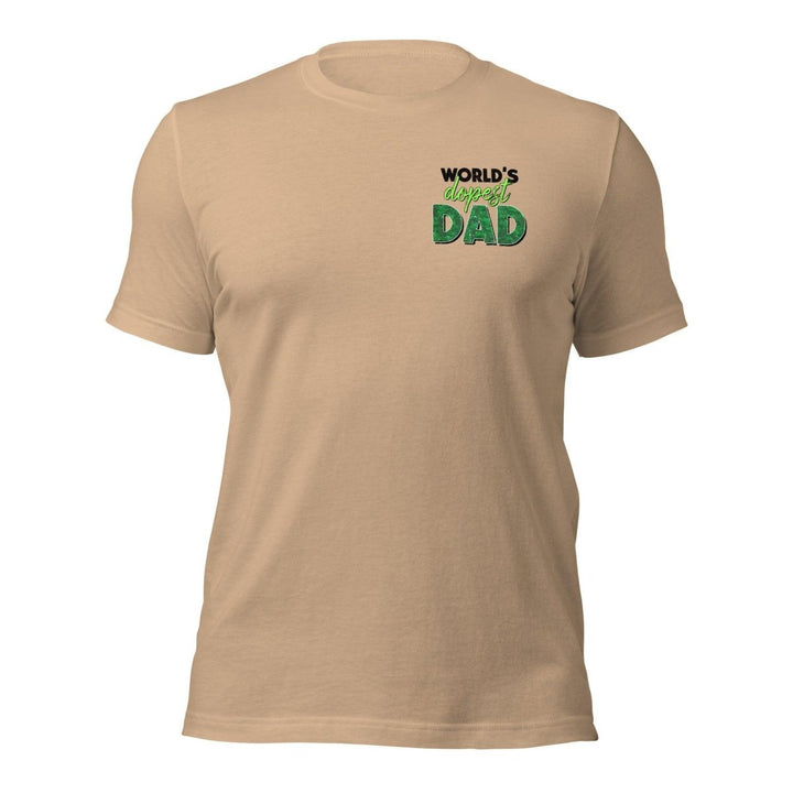World's dopest Dad Graphic Tee - Tan - S - ArtyKoala