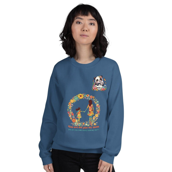 You Are Not Just My Mom Graphic Sweatshirt - Indigo Blue - S - ArtyKoala