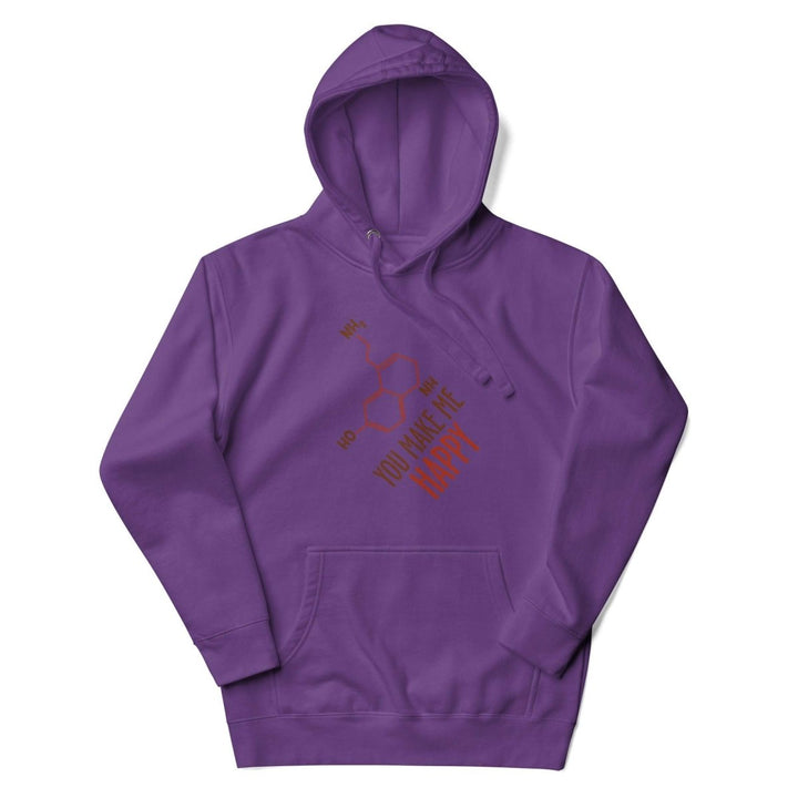 You Make Me Happy!! Graphic Hoodie - Maroon - S - ArtyKoala