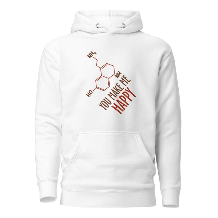 You Make Me Happy!! Graphic Hoodie - White - S - ArtyKoala