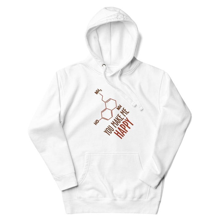 You Make Me Happy!! Graphic Hoodie - White - S - ArtyKoala