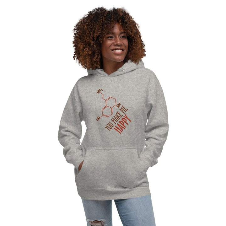 You Make Me Happy!! Graphic Hoodie - White - S - ArtyKoala