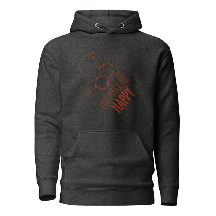 You Make Me Happy!! Graphic Hoodie - Charcoal Heather - S - ArtyKoala