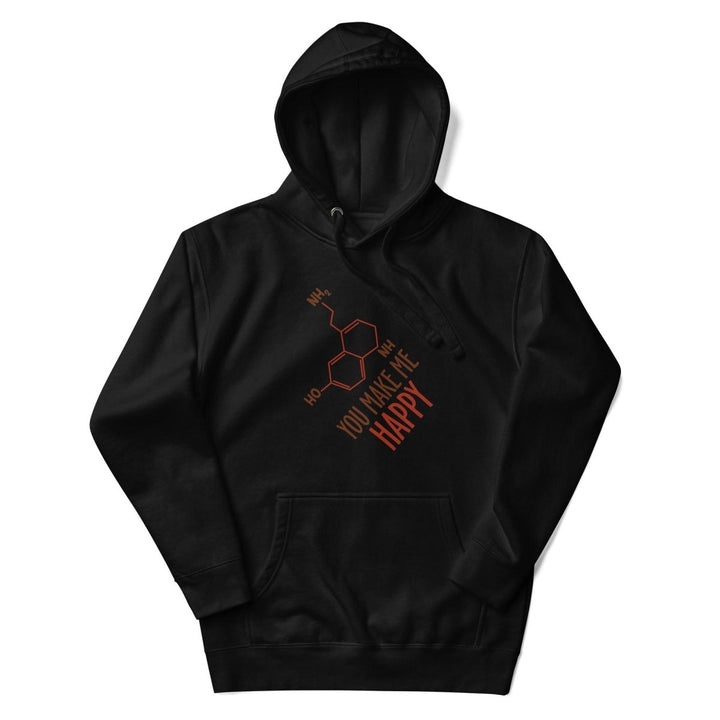 You Make Me Happy!! Graphic Hoodie - Black - S - ArtyKoala