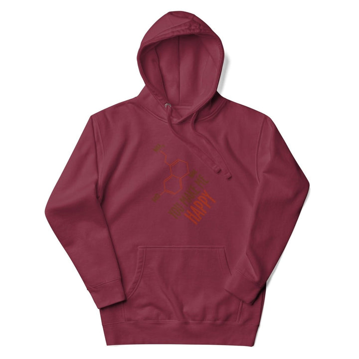 You Make Me Happy!! Graphic Hoodie - Charcoal Heather - S - ArtyKoala