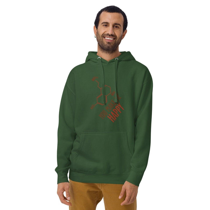 You Make Me Happy!! Graphic Hoodie - Forest Green - S - ArtyKoala
