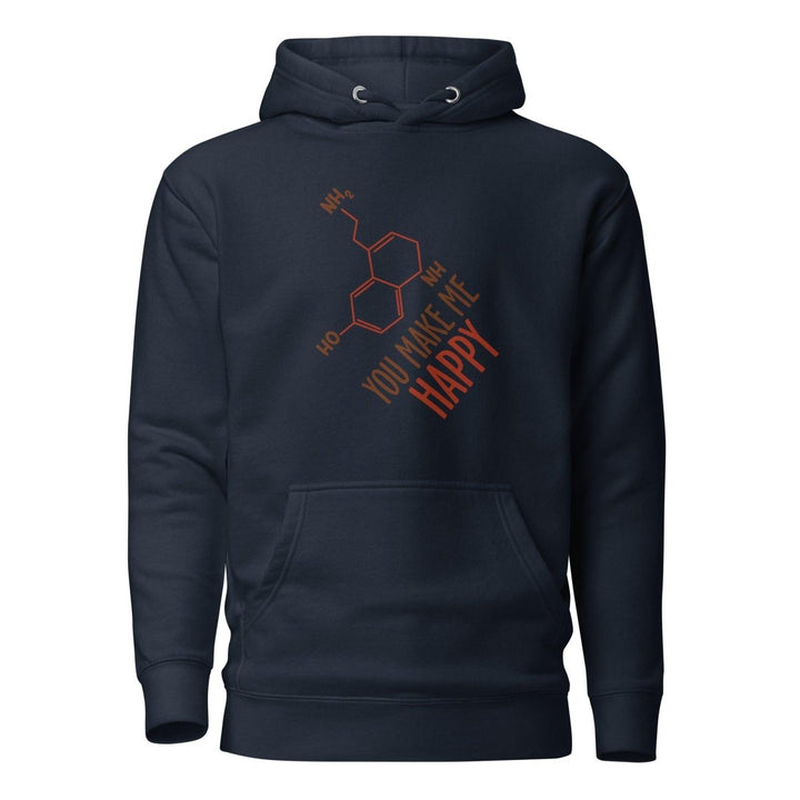 You Make Me Happy!! Graphic Hoodie - Navy Blazer - S - ArtyKoala