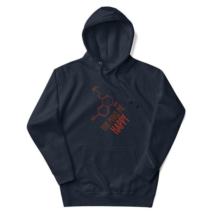 You Make Me Happy!! Graphic Hoodie - Navy Blazer - S - ArtyKoala
