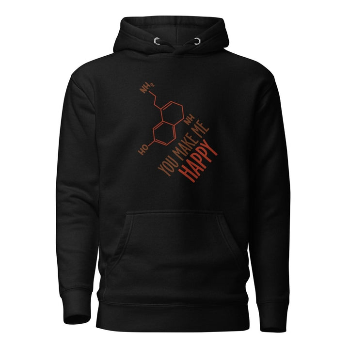 You Make Me Happy!! Graphic Hoodie - Black - S - ArtyKoala