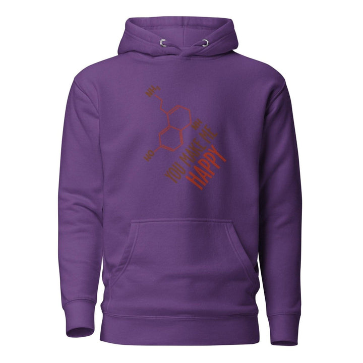 You Make Me Happy!! Graphic Hoodie - Purple - S - ArtyKoala