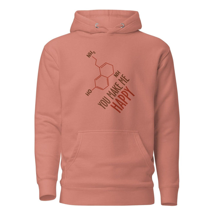 You Make Me Happy!! Graphic Hoodie - Dusty Rose - S - ArtyKoala