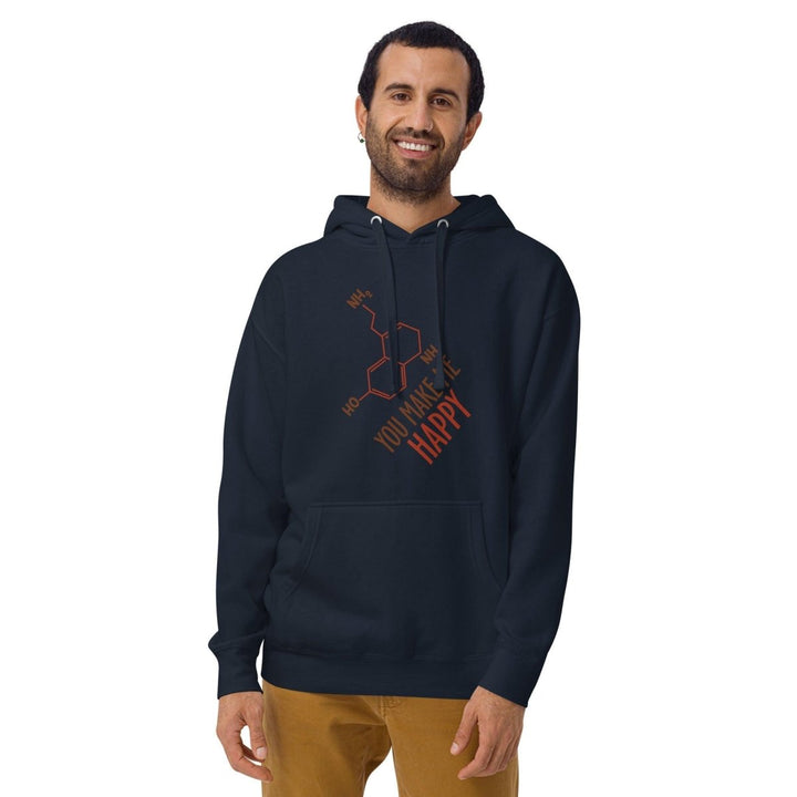 You Make Me Happy!! Graphic Hoodie - Navy Blazer - S - ArtyKoala