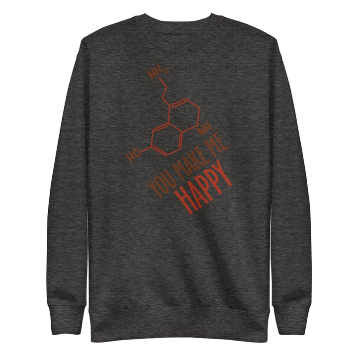 You Make Me Happy Graphic Sweatshirt - Navy Blazer - S - ArtyKoala