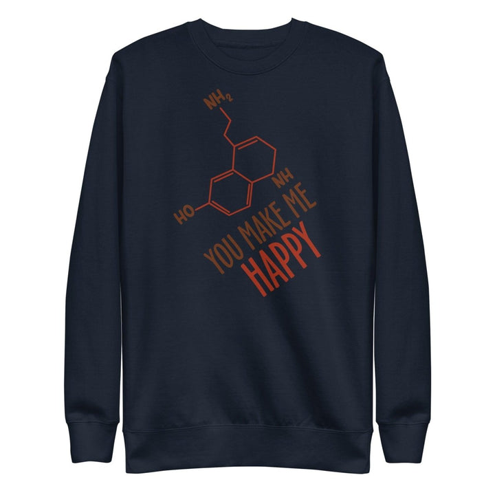 You Make Me Happy Graphic Sweatshirt - Team Royal - S - ArtyKoala