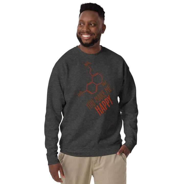 You Make Me Happy Graphic Sweatshirt - Forest Green - S - ArtyKoala