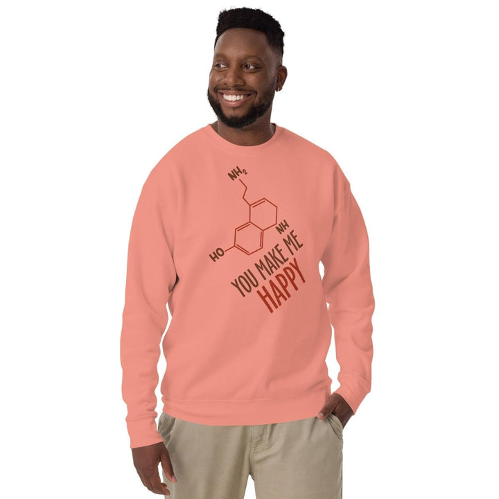 You Make Me Happy Graphic Sweatshirt - Carbon Grey - S - ArtyKoala