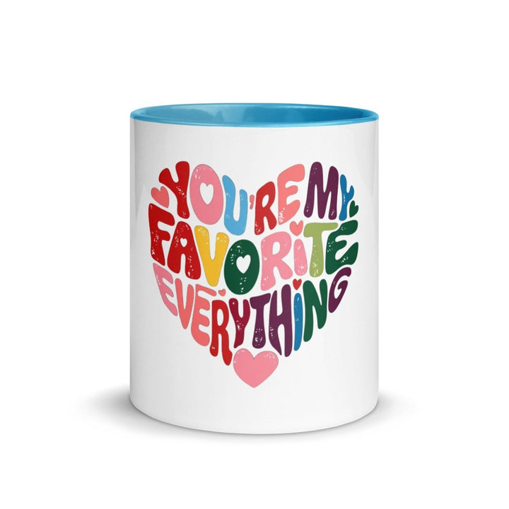 You’re My Favorite Colorful Print Mug - Red - 11 oz - ArtyKoala