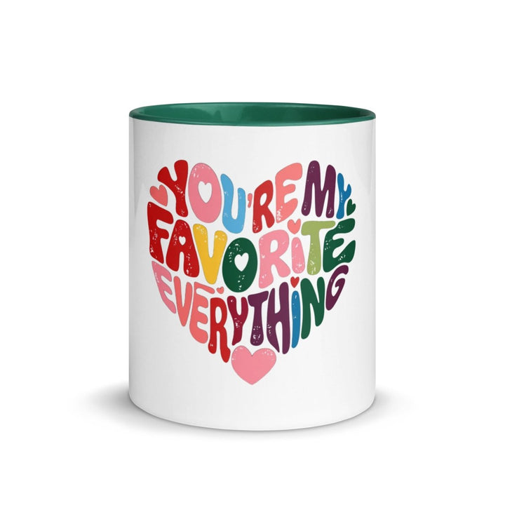 You’re My Favorite Colorful Print Mug - Golden Yellow - 11 oz - ArtyKoala