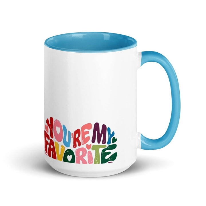 You’re My Favorite Colorful Print Mug - Blue - 15 oz - ArtyKoala