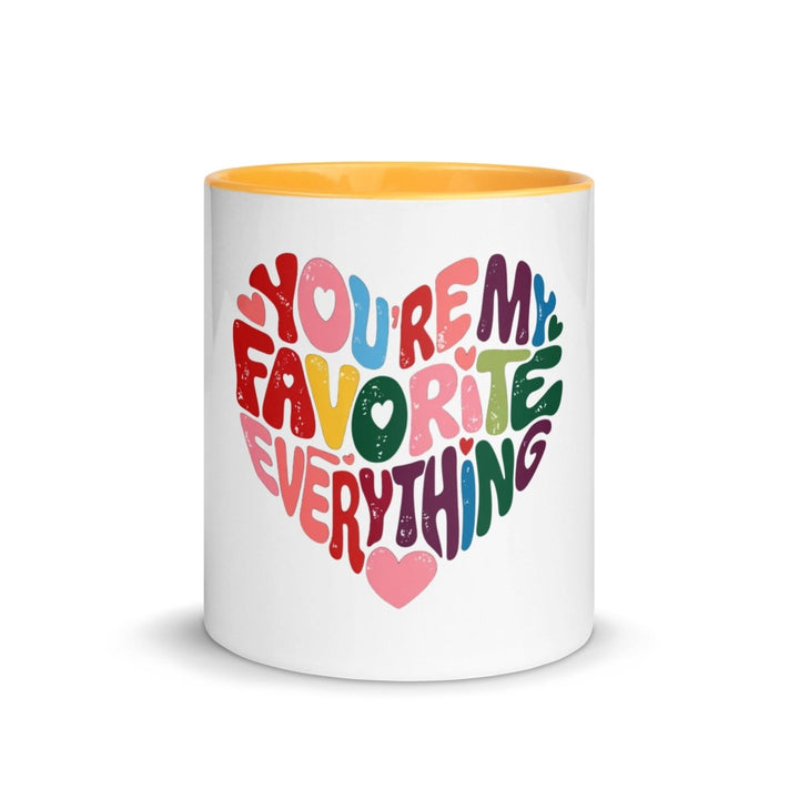You’re My Favorite Colorful Print Mug - Orange - 11 oz - ArtyKoala