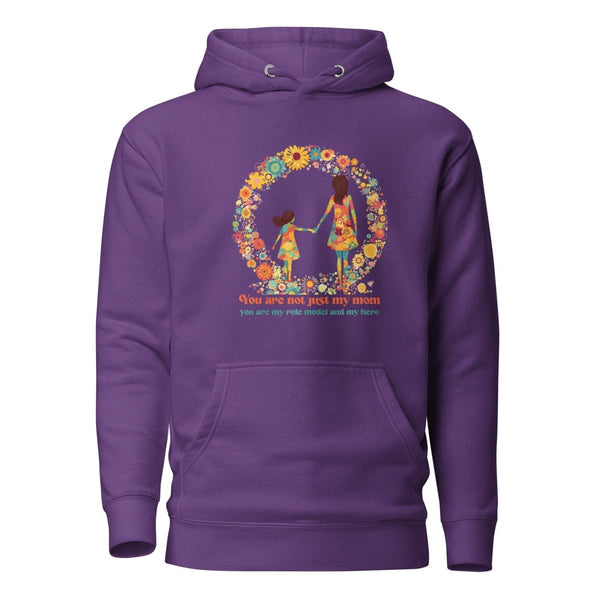 Yuo Are Not Just My Mom Graphic Hoodie - Purple - S - ArtyKoala